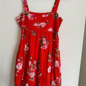 Francesca’s size medium like new Floral Red Dress